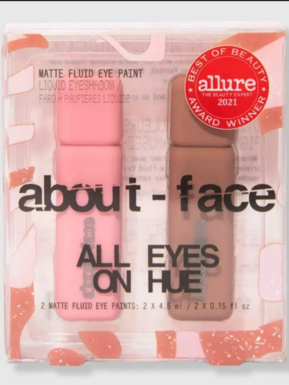 RARE About-Face All Eyes On Hue 2 Matte Fluid Eye Paints In On Pointe & Capulets